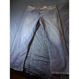 Wrangler Premium Men's Blue Jeans Slim Straight 40x30 Dark Wash